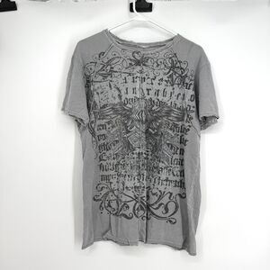 Affliction Tee Shirt Studded Distressed Punk Y2k Graphic Wings Grunge Men Size L